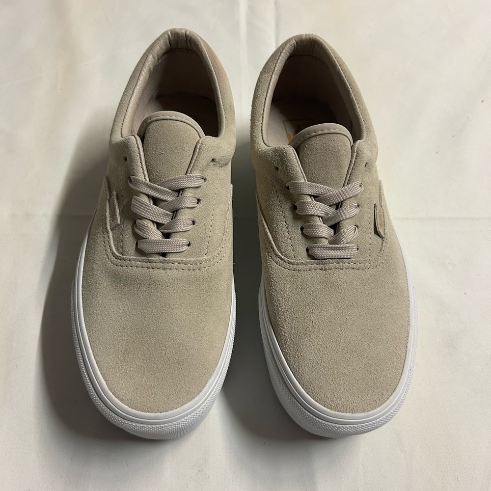 Vans Beige Suede Low Top Sneakers